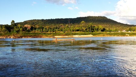River and mountainの写真素材