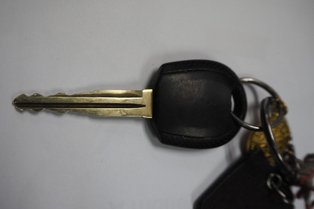 Car key with the key chainの写真素材