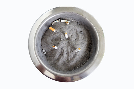 ashtray put sand in the middleの写真素材