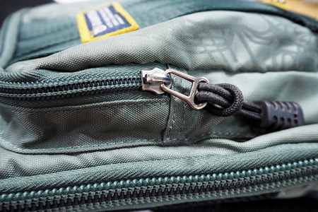 Zip for keep your stuff insideの写真素材