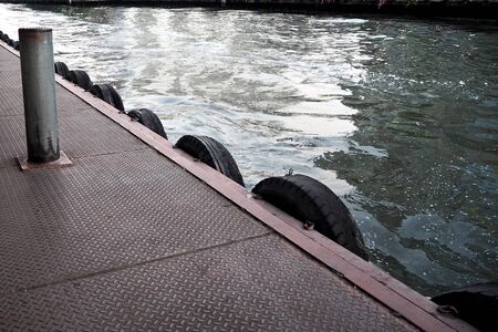 Thai pontoon waiting for the boat
