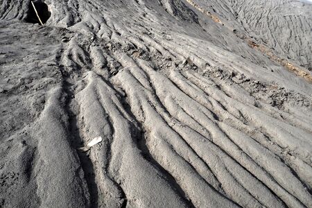 Cold Lava next to Bromo Mountain vacano in Indonesia
