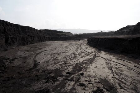 off road the way to the mountainの写真素材