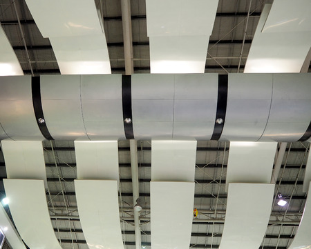 roof structure in big shopping mall