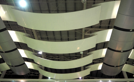 roof structure in big shopping mall