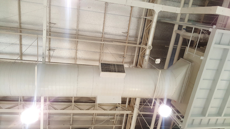 Many light on the roof inside the big hall