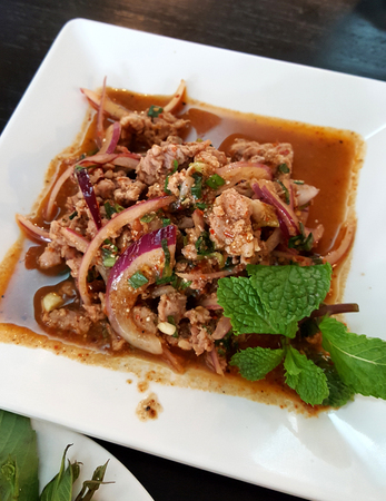 The Thai Spicy minced pork is spicy and sour
の写真素材
