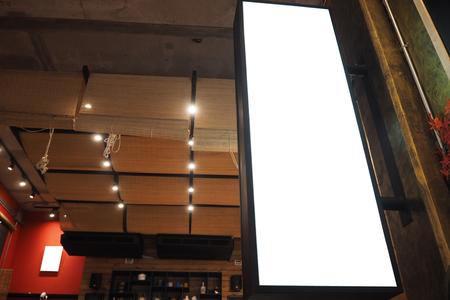 The light box in the shopping mall for advertisingの写真素材