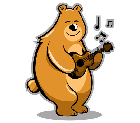 bear musicianのイラスト素材