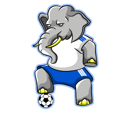 elephant soccerのイラスト素材
