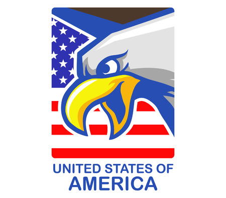 Greeting simple badge for US independence day.のイラスト素材