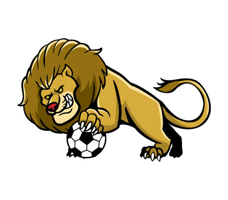 Lion Soccer Mascotのイラスト素材