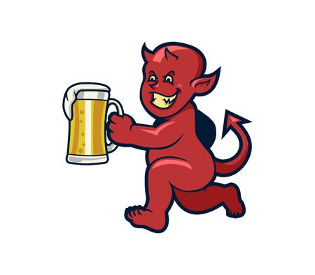 Red devil beerのイラスト素材
