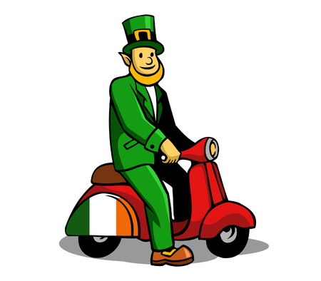 Leprechaun Ride Scooterのイラスト素材