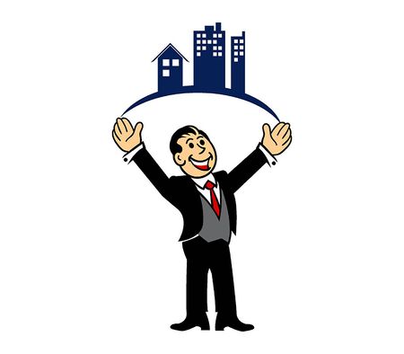 Property businessmanのイラスト素材
