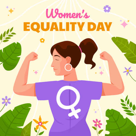 Struggling for women equal politic rights in 26 August.のイラスト素材