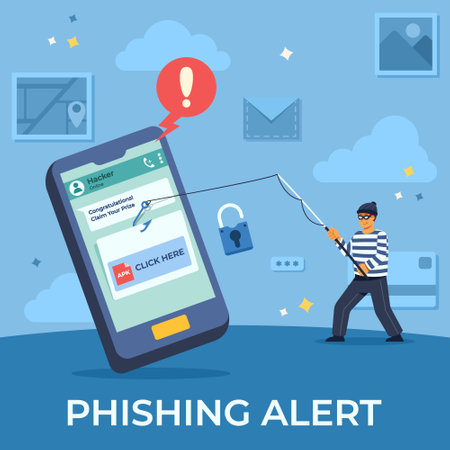 Make a bait to stealing credential personal data via chat application.のイラスト素材