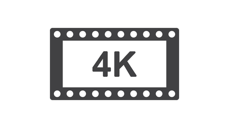Video 4K icon vector flat design style.のイラスト素材