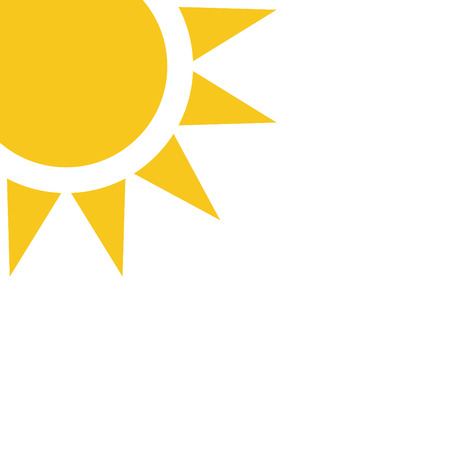 Sun vector icon for web design in a flat style