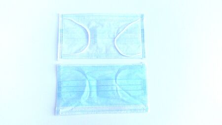 Disposable Face Mask Surgical Medical Dental Industrial 3-Ply the white backgroundの写真素材