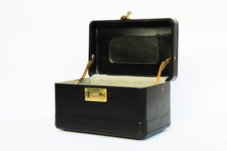 The old bag with a white background.の写真素材