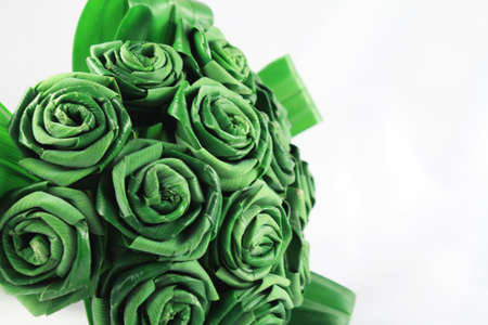 Artificial flowers made from leaf.の写真素材