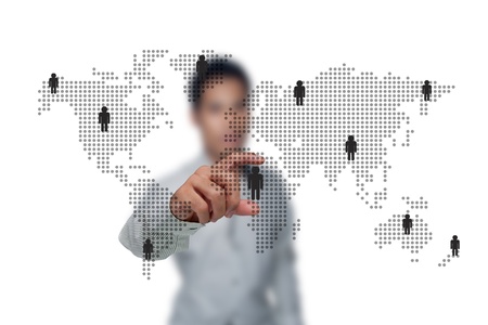 The social networks of business people.の写真素材