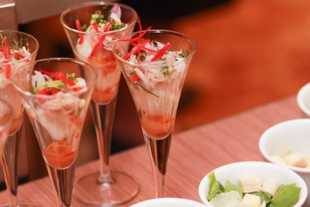 Decorations foods for the ceremony in the hotel.の写真素材