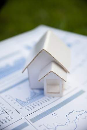 Home artificial on the reported profits paper.の写真素材