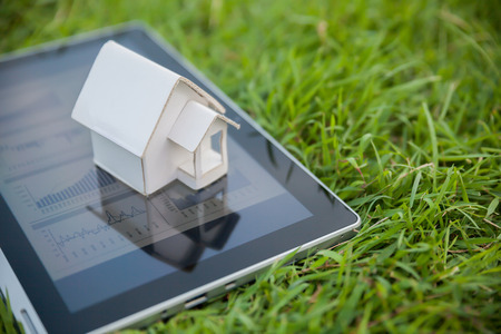 Home artificial on the laptop.の写真素材