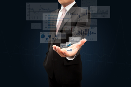 Investors with reported profits on hands.の写真素材