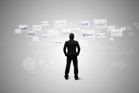 Investors are looking products in the capital market.の写真素材