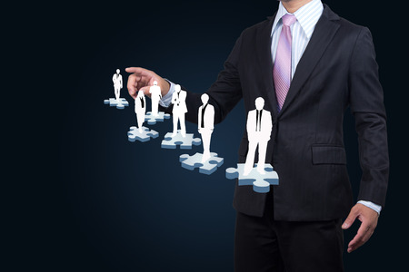 Concept about business leaders. teamwork.の写真素材