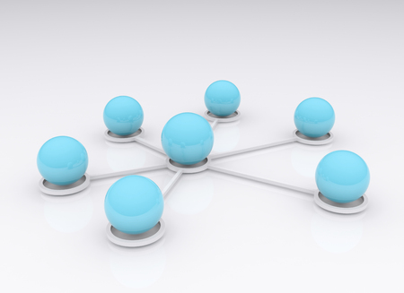 Ball connection concept, abstract 3dの写真素材