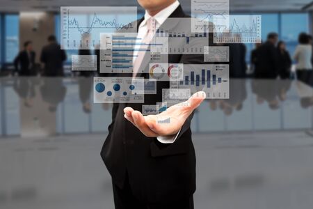 Investors with reported profits on hands.の写真素材