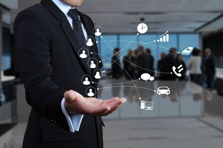 Concept about business leaders. teamwork.の写真素材