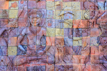 carving textureの写真素材