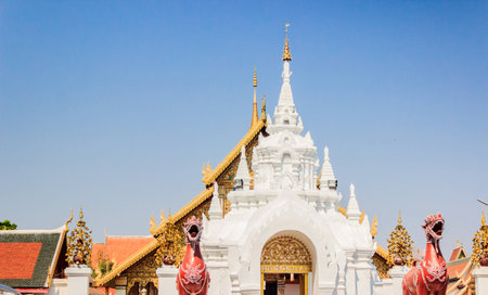 Hariphunchai temple in Lamphun is renowned in Thailand の写真素材