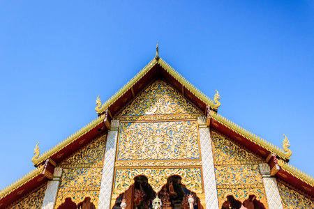 Hariphunchai temple in Lamphun is renowned in Thailand の写真素材