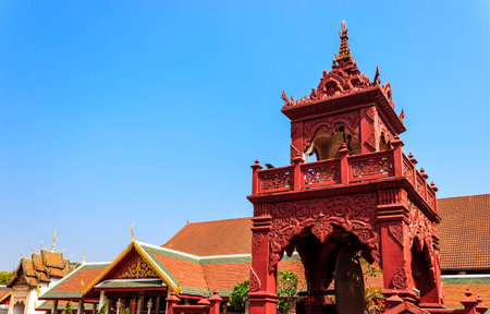 Hariphunchai temple in Lamphun is renowned in Thailand の写真素材