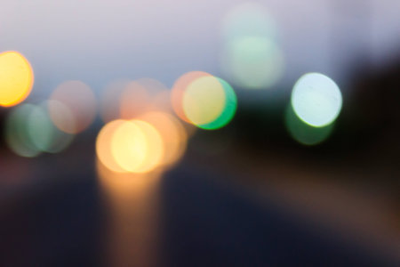 abstract background and bokeh with circle lightの写真素材