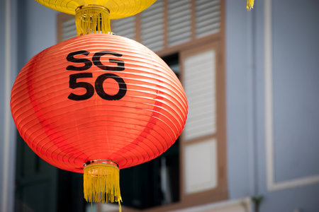 SG50 China town, Singaporeの写真素材