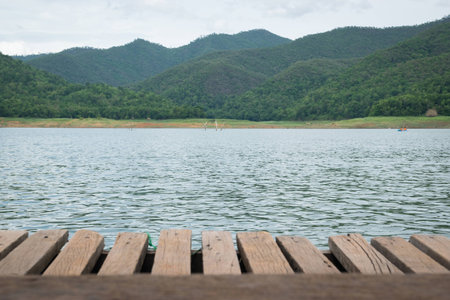 The lake in Mae Ngat Damの写真素材