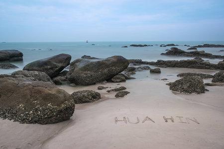 Hua Hin Beach, Thailandの写真素材