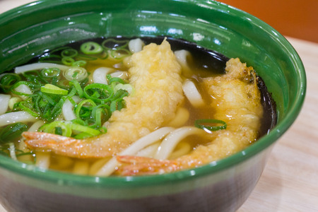 Tempura Udon Vegetables and Shrimp Recipe, Tempura is mean the shrimp and udon is mean japanese noodleのeditorial素材