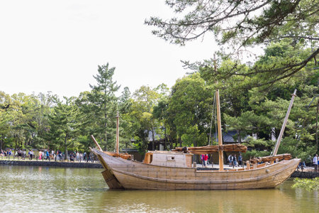 The ship, part of Todaiji temple in Nara, Japanの写真素材