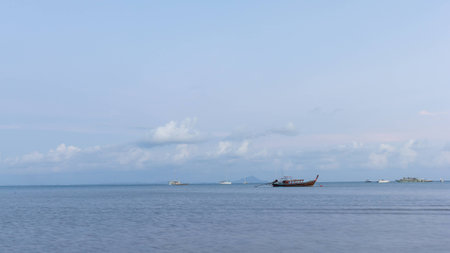 Boat on the seaの写真素材