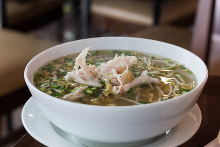 Instant noodle with chicken soup