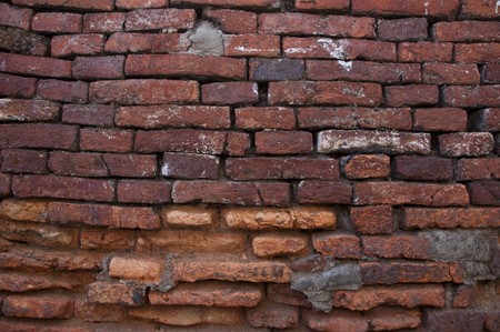 Pattern-Old Brick Wall in Bangkok