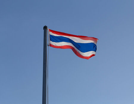 Flag of Thailand on a  pillarの写真素材
